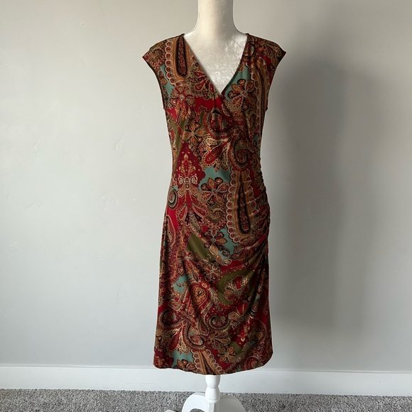 Lauren Ralph Lauren Dresses & Skirts - Lauren Ralph Lauren Paisley Faux Wrap Dress